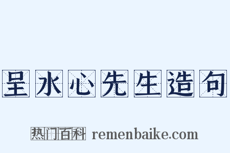 呈水心先生造句是什么意思的图片